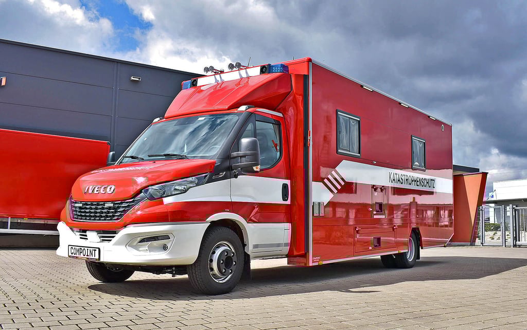 Der neue Einsatzleitwagen Sachsen-Anhalts für den Katastrophenschutz des Landkreises Stendal.