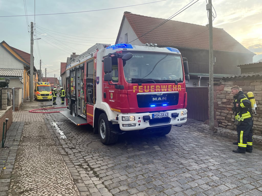 Feuerwehreinsatz in der Thürunger Dorfstraße