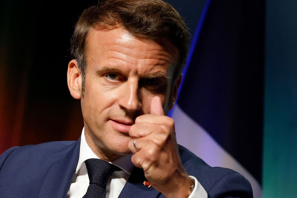Frankreichs Präsident Emmanuel Macron während einer Veranstaltung in Paris.