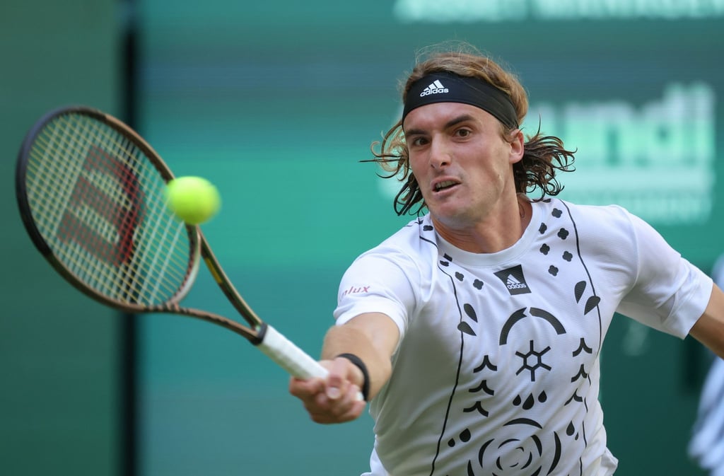 Der Grieche Stefanos Tsitsipas in Aktion.