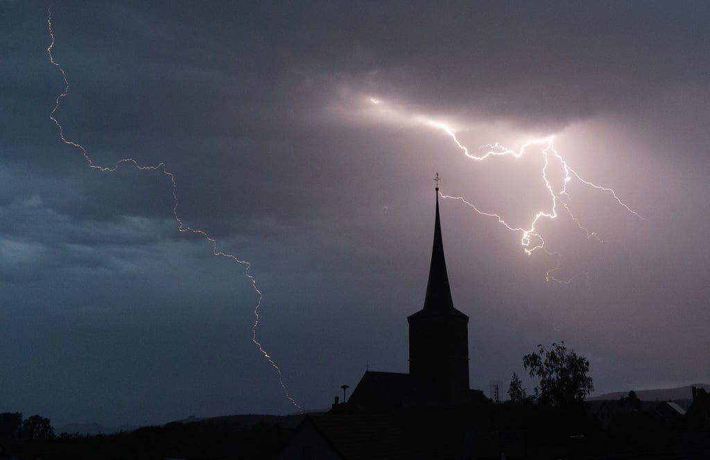 Gewitter in Oberfranken.