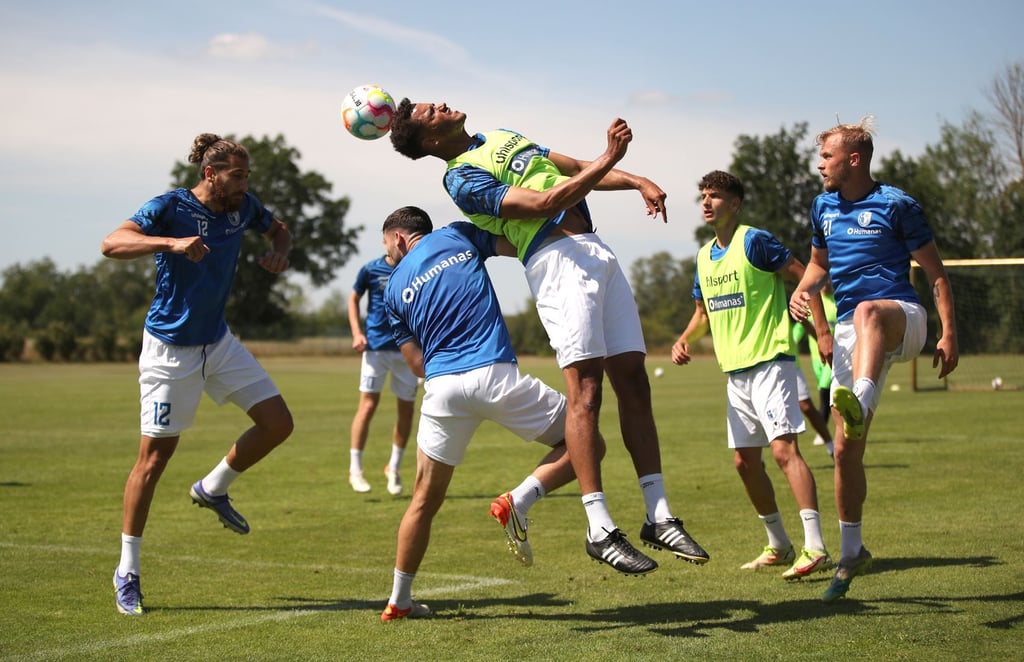 Die Spieler des 1. FC Magdeburg im Trainingslager in Wesendorf.