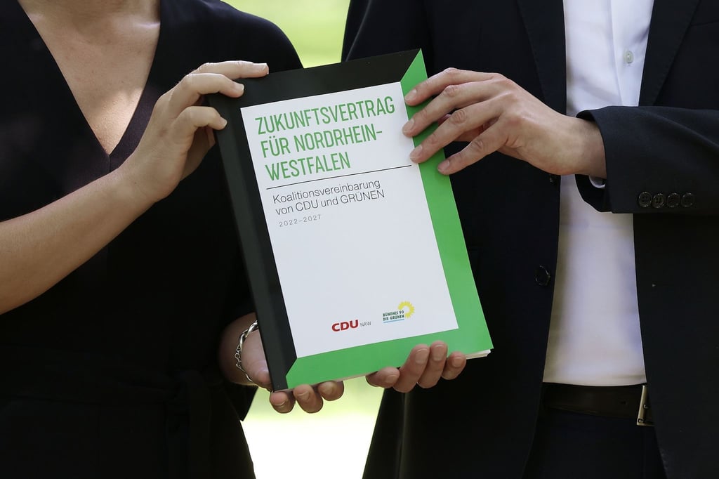 Der Koalitionsvertrag von Schwarz-Grün in NRW.