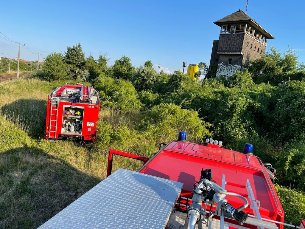Brand in der Bitterfelder Zeppelinstraße