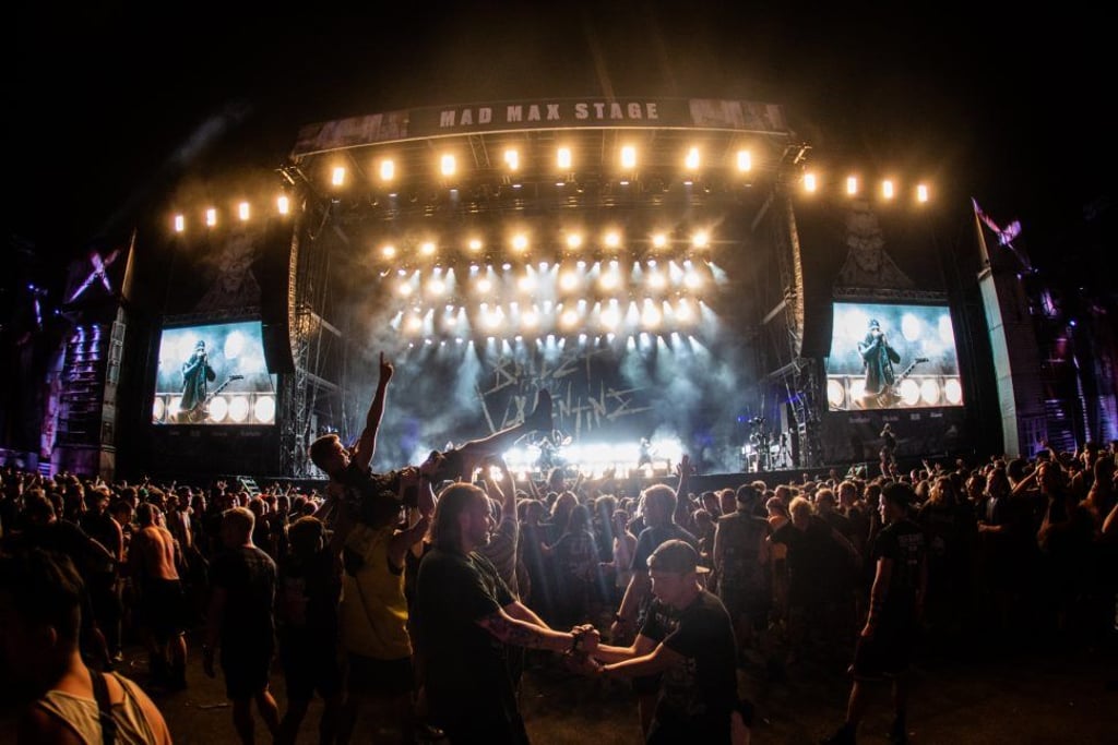 Auf der Mad Max Stage sorgte unter anderem Bullet for my Valentine für ausgelassene Stimmung bei den Besuchern des Full Force in Gräfenhainichen.
