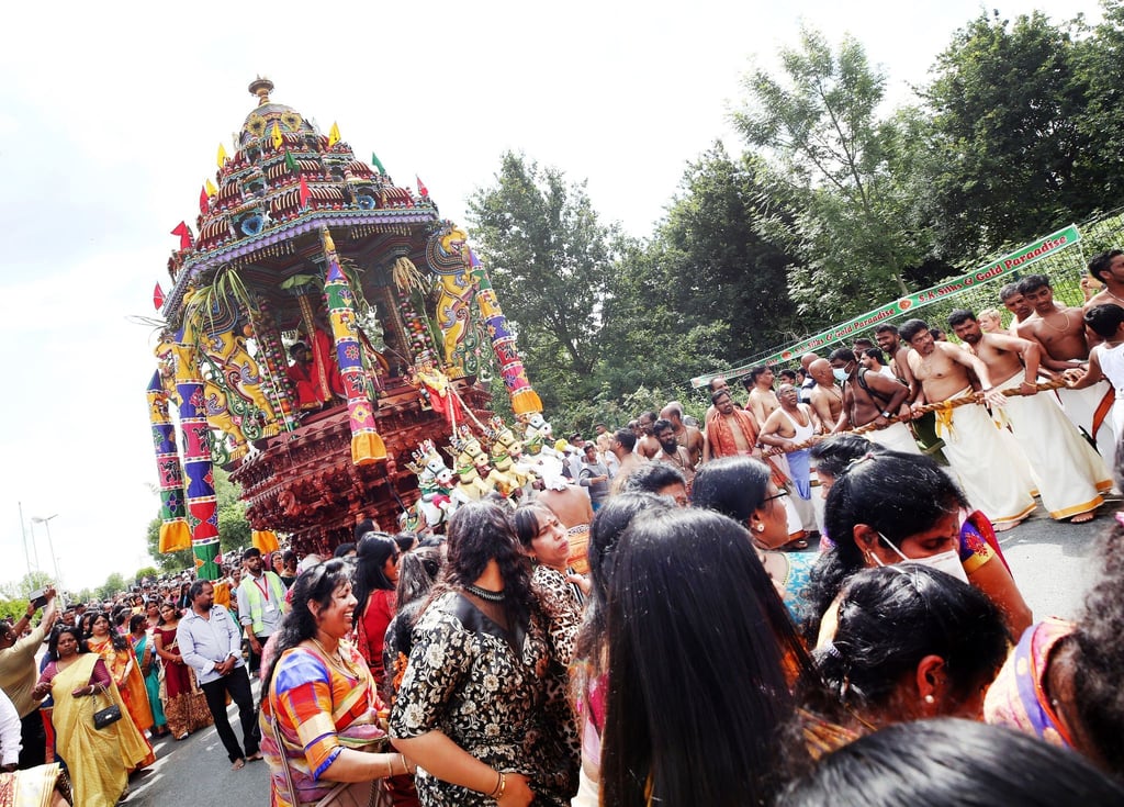 Große Hindu-Prozession in Hamm.