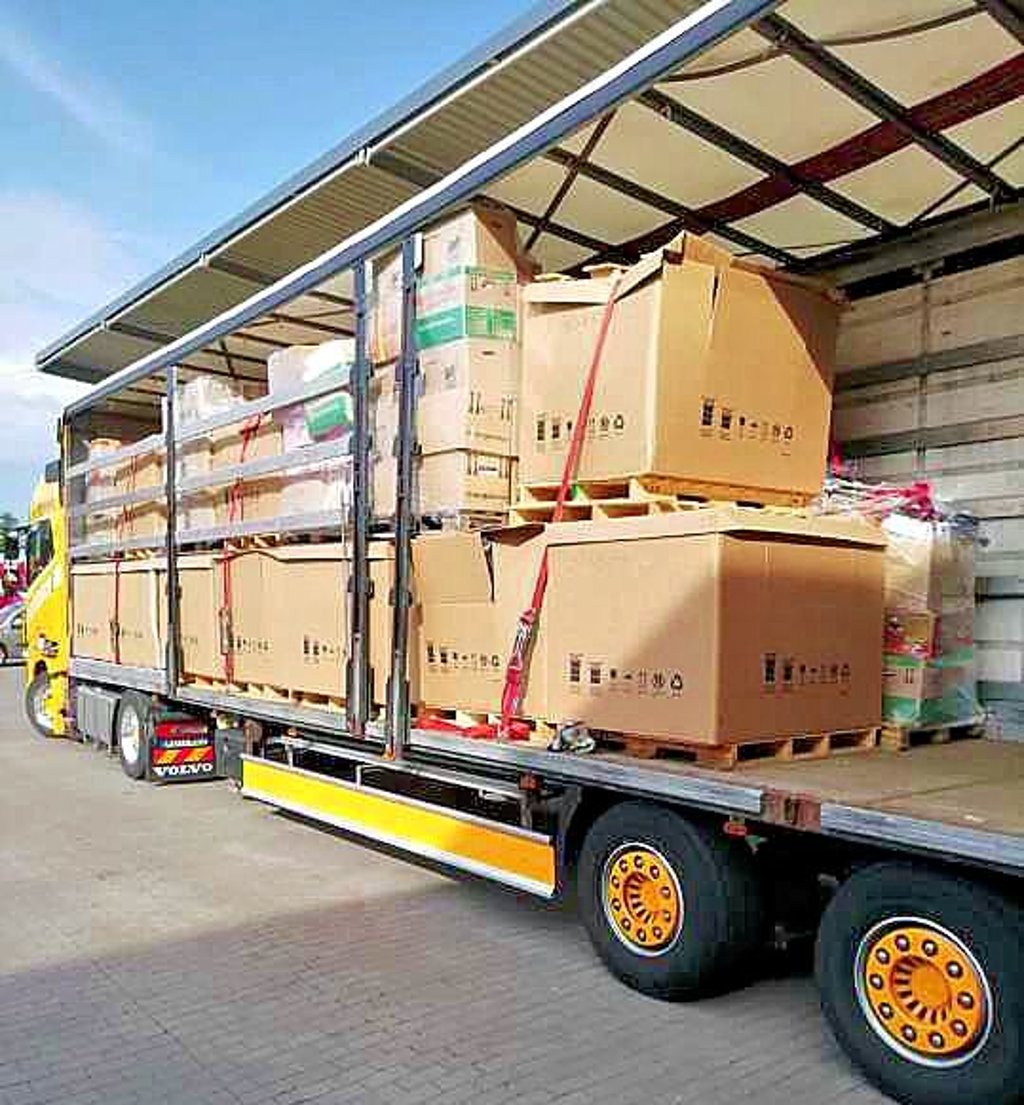 Der Lkw wurde in Arensdorf beladen.