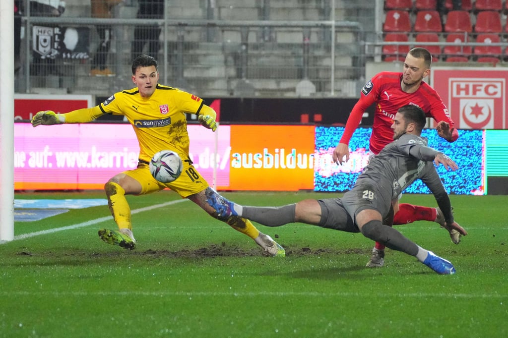 Im Februar 2022 gewann der HFC das letzte Duell mit Zwickau 2:0.