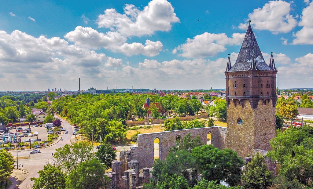 Aus der Vogelperspektive sieht die Sixtiruine in Merseburg schon interessant aus. Von innen ebenfalls, wie man am Wochenende sehen kann.