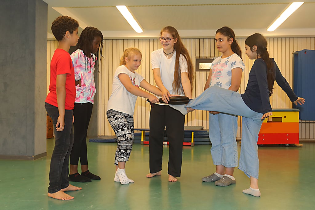 Marlene Lang stärkt Hortkinder mit einem speziellen Training.