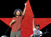 Rage Against The Machine bei einem Konzert in Spanien. Die Band läuft auch viel im Radio. Manchmal. 
