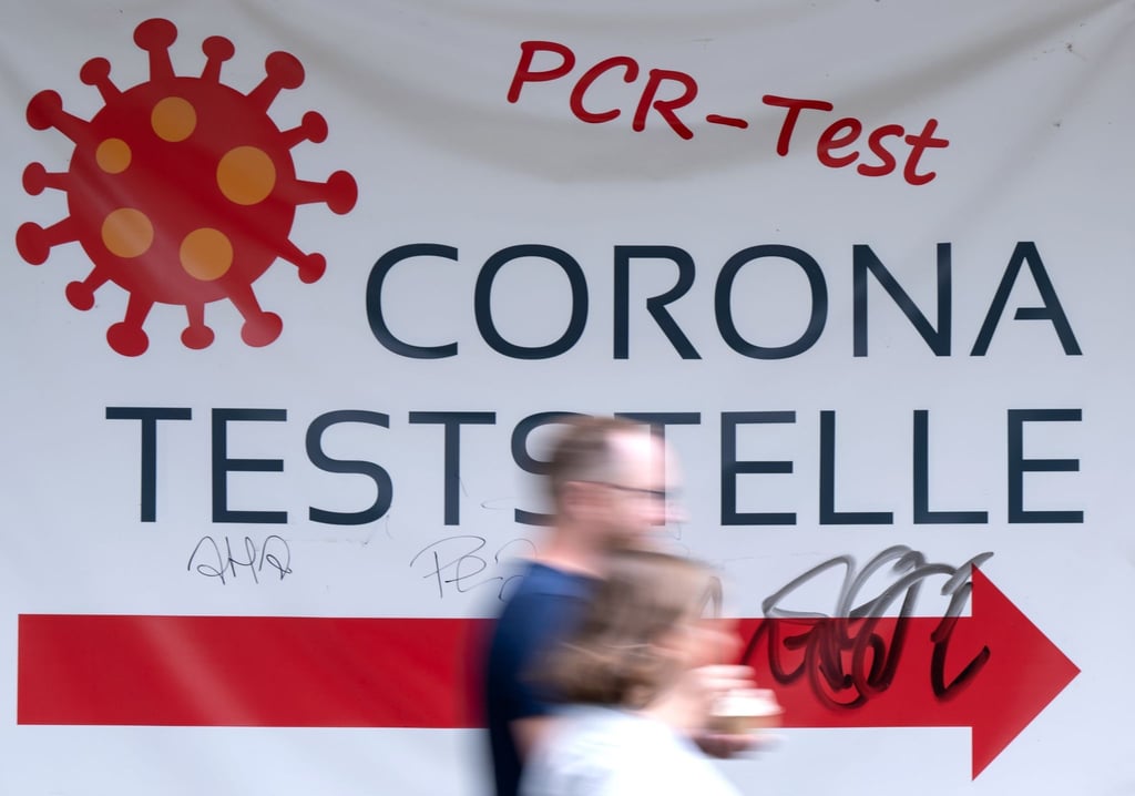 Eine Corona-Teststelle in München.