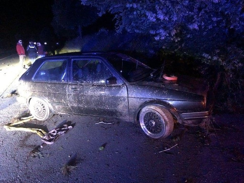 Der angetrunkene Fahrer (22) hatte in der Nacht bei Harzgerode die Kontrolle über das Auto verloren.