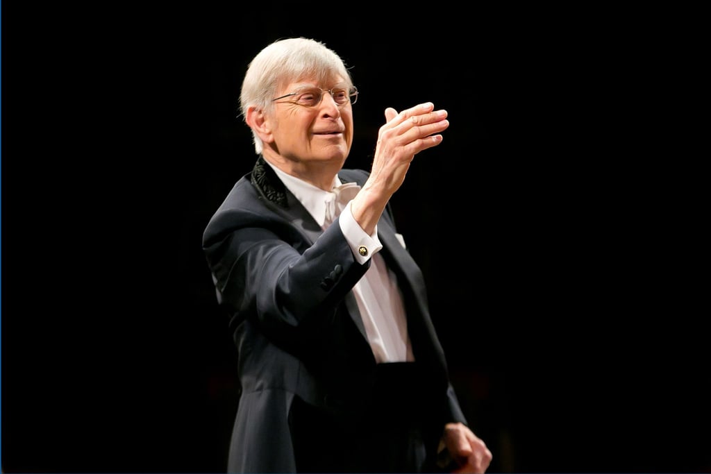 Der Dirigent Herbert Blomstedt in Leipzig.