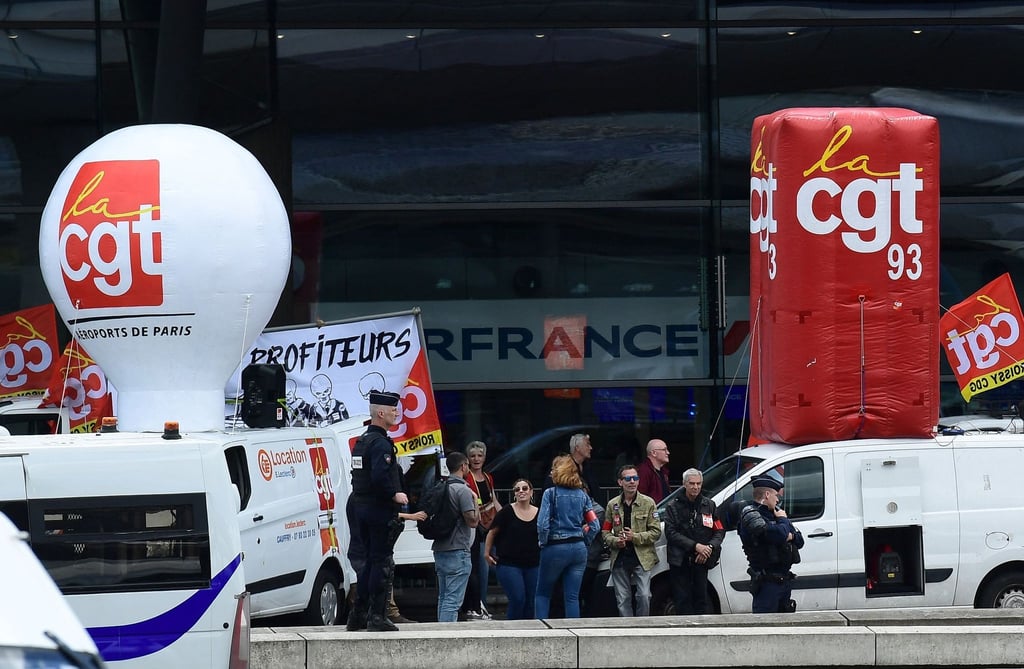 Streik am Flughafen Paris-Charles de Gaulle .