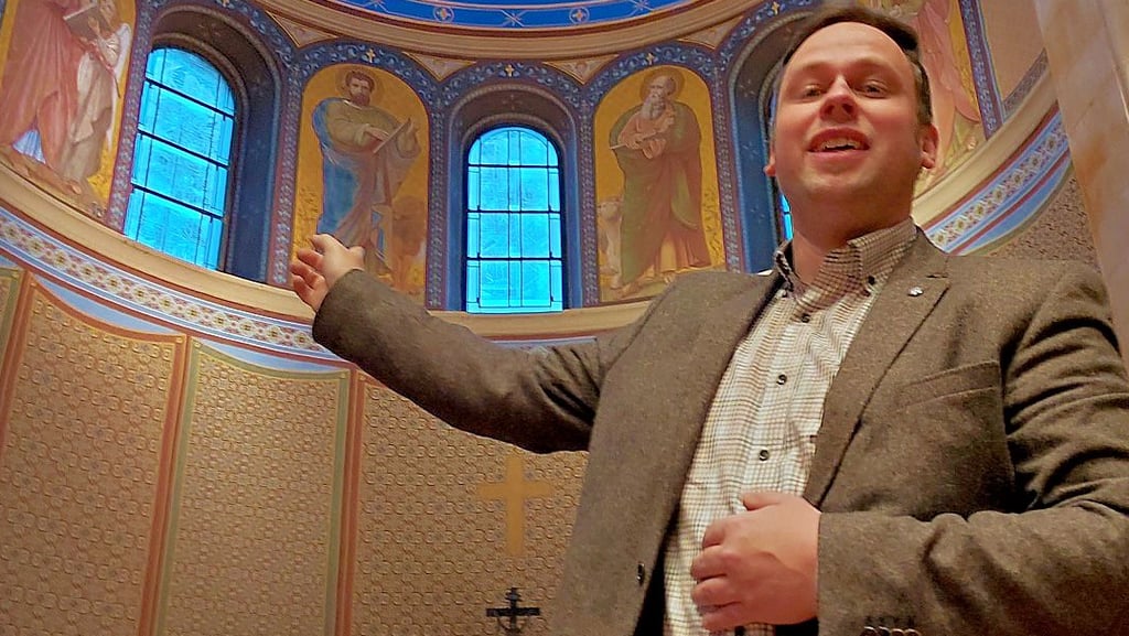 Thomas Beißert ist Experte für die Geschichte der vor 1000 Jahren geweihten Klosterkirche Hillersleben.