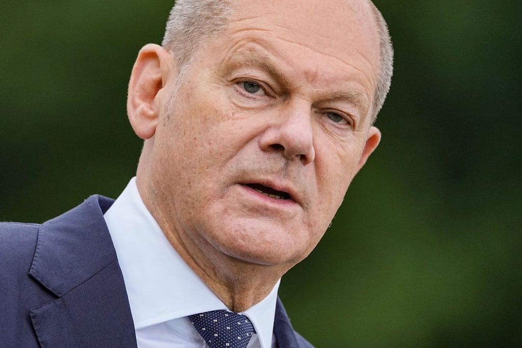 Bundeskanzler Olaf Scholz (SPD) beim G7-Gipfel auf Schloss Elmau.