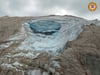 Der Gletschersturz in den Dolomiten.