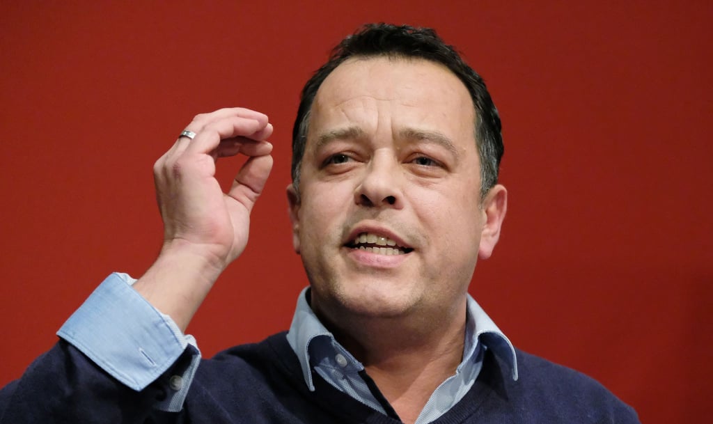 Franz Sodann, kulturpolitischer Sprecher der Linksfraktion im sächsischen Landtag, spricht.