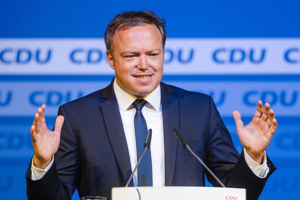 Mario Voigt (CDU), Fraktionsvorsitzender, spricht.