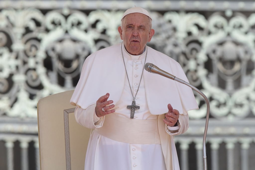 Papst Franziskus bei seiner wöchentlichen Generalaudienz auf dem Petersplatz.