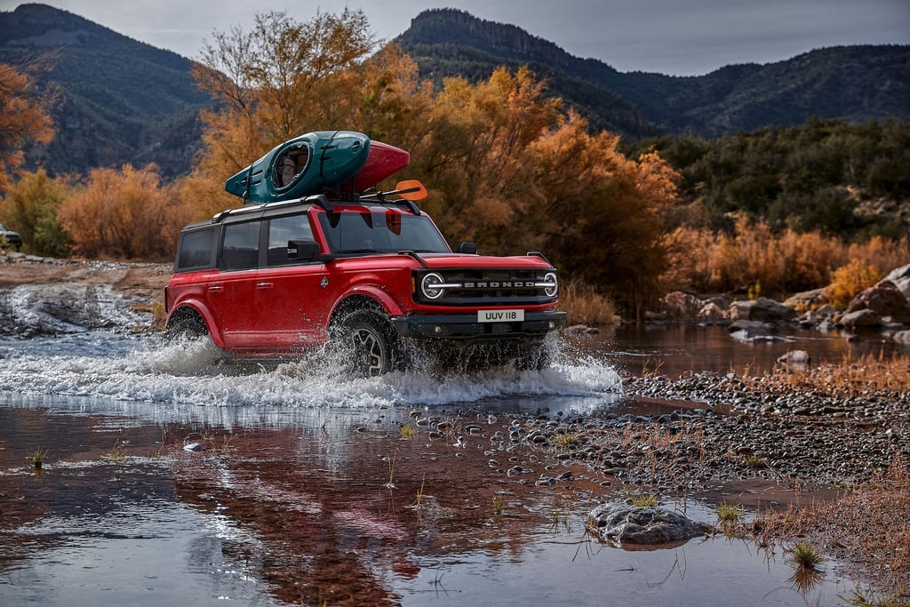 Fit fürs Abenteuer abseits des Asphalts: So präsentiert Ford den Geländewagen Bronco, der auch nach Deutschland kommen soll.