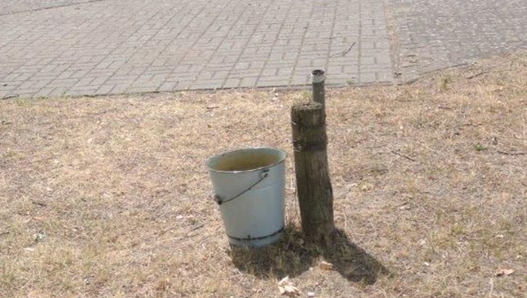 Das ist übrig geblieben von der Pumpe auf dem Jeseritzer Friedhof.