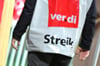 Die Gewerkschaft Verdi ruft zum Streik auf.