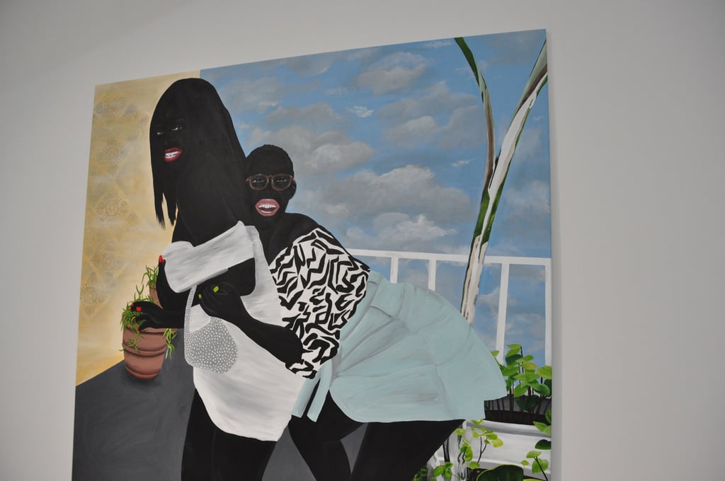 Ausschnitt eines Bilds von Zandile Tshabalala im Magdeburger Kunstmuseum.