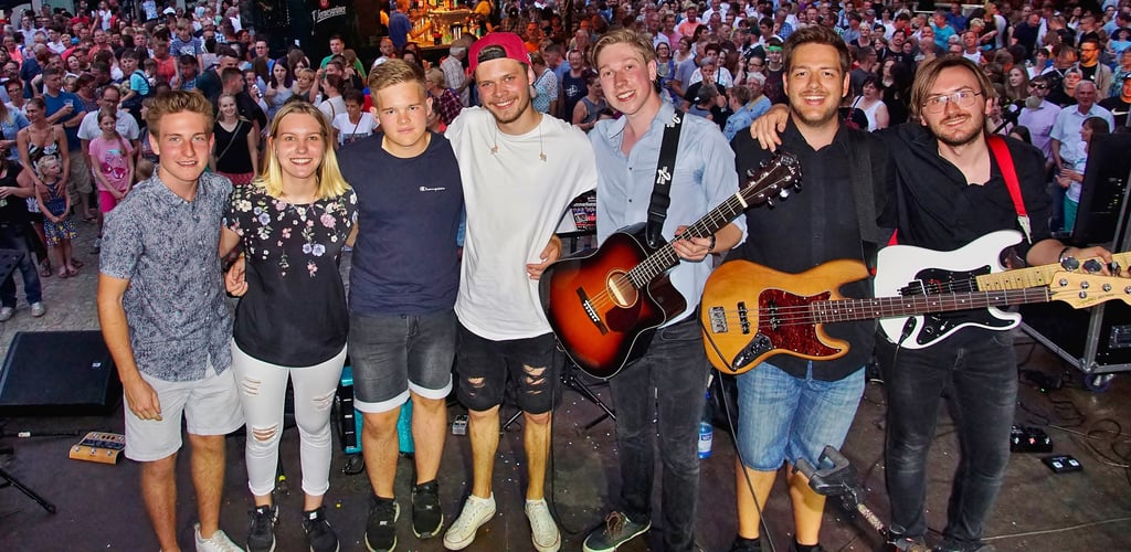 Die Band "Tick2Loud" aus Stendal beim Rolandfest 2019.