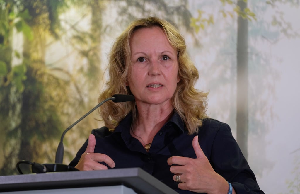 Verbraucherschutzministerin Steffi Lemke (Grüne) bei einer Veranstaltung in Halle.