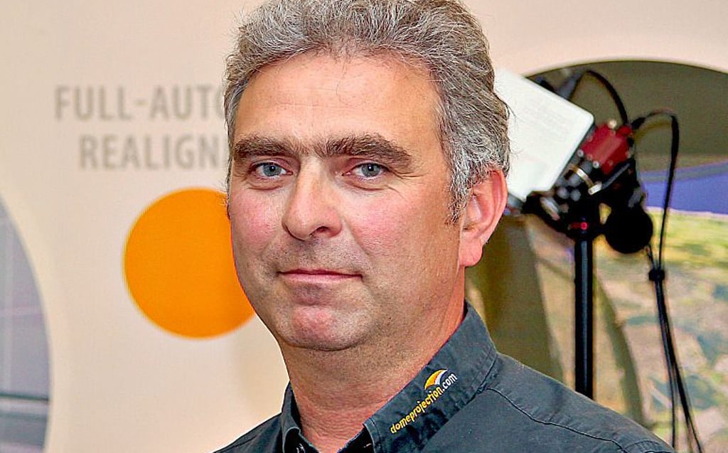 Christian Steinmann, Geschäftsführer des Magdeburger Unternehmens Domeprojection.