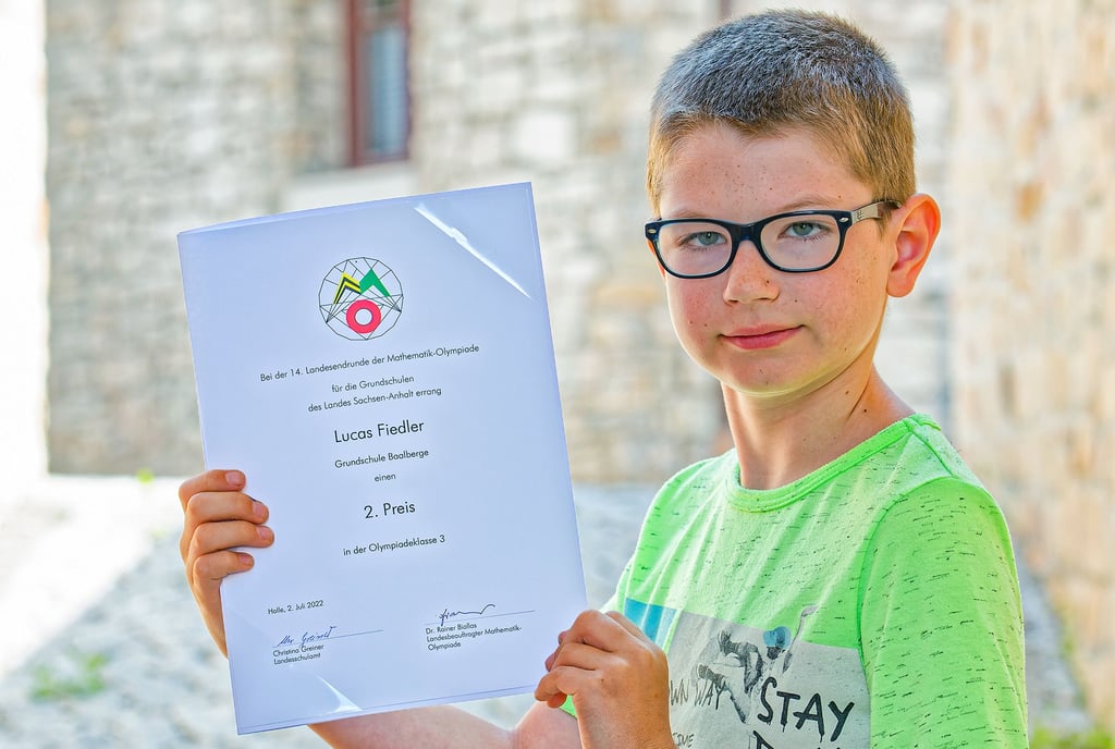 Der neunjährige Lucas Fiedler hat den zweiten Preis gewonnen.