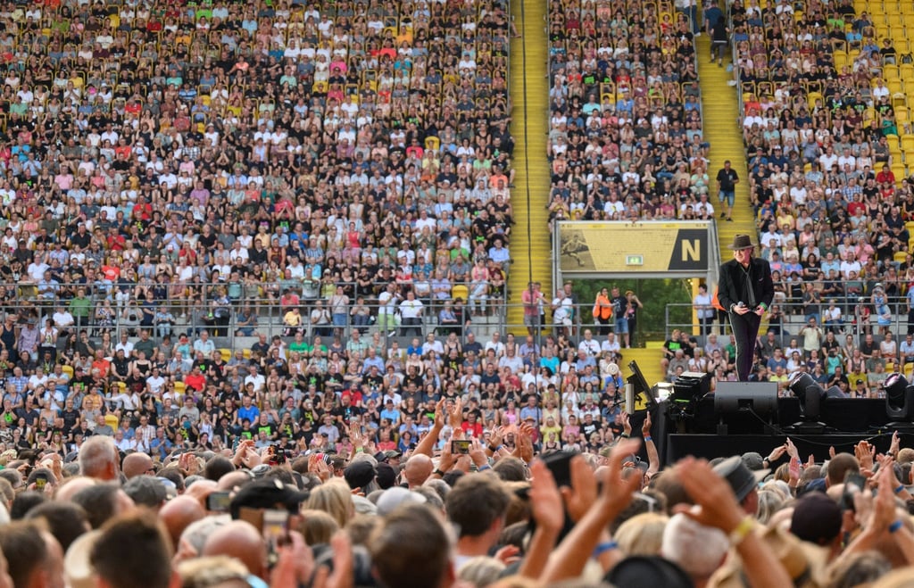Udo Lindenberg im Rudolf-Harbig-Stadion in Dreden.