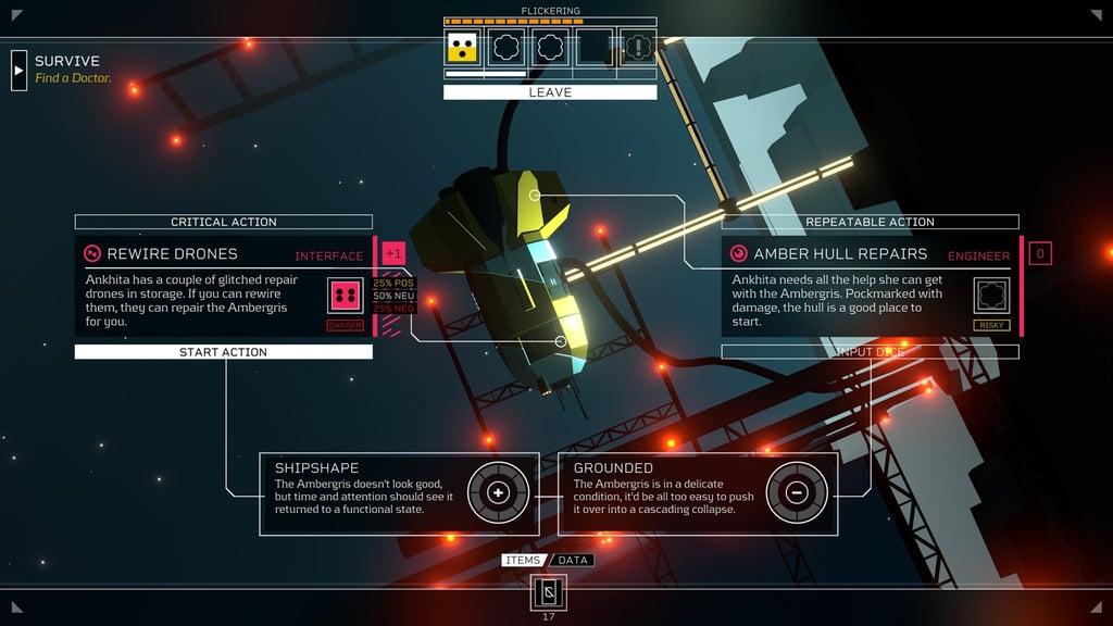 Was nun, was tun? In „Citizen Sleeper“ müssen Spielerinnen und Spieler ihre Figur durch ein unfreundliches Raumschiff navigieren.