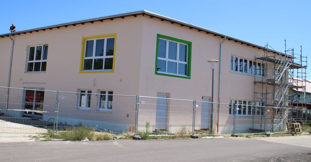 Der Kita-Neubau in Lostau soll dieses Jahr fertig werden.