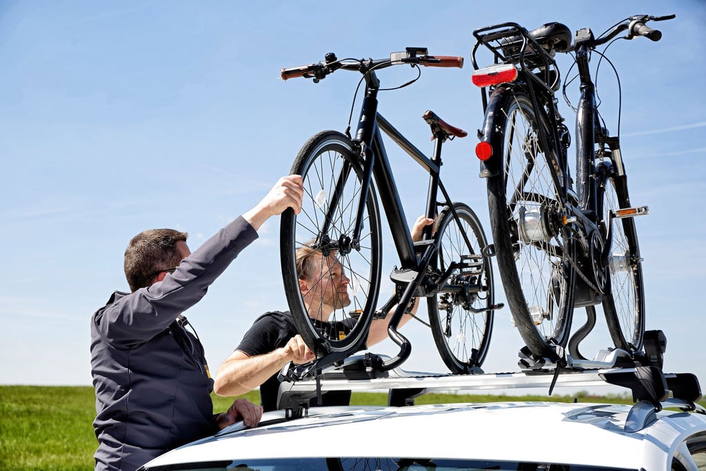 Huckepack: Wer mit dem Auto Fahrräder transportieren will, kann das auch auf dem Dach machen.