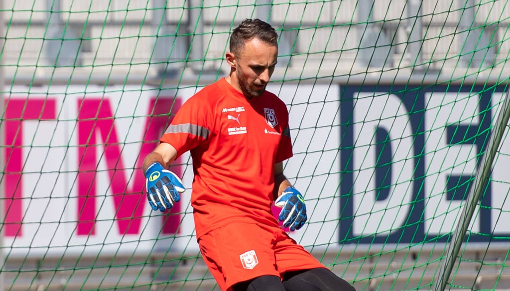 Felix Gebhardt hütet das HFC-Tor.