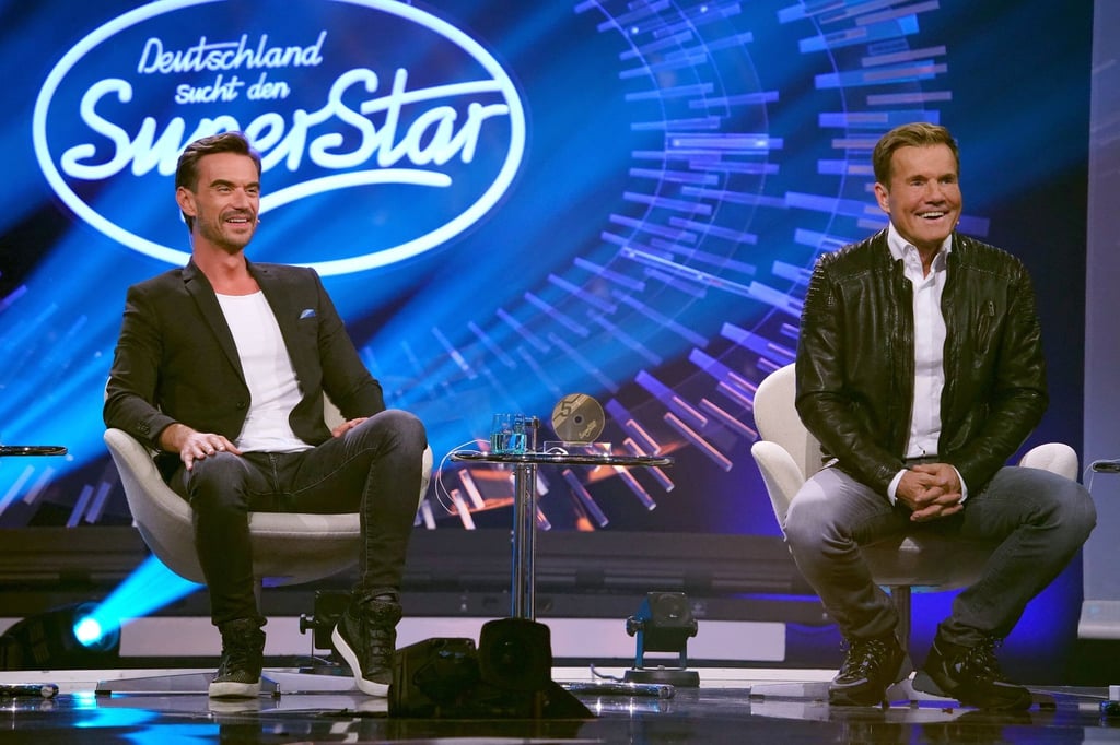 Jurymitglieder Florian Silbereisen (l) und Dieter Bohlen in der 2. Liveshow der 17. Staffel der RTL-Castingshow "Deutschland sucht den Superstar" (DSDS).