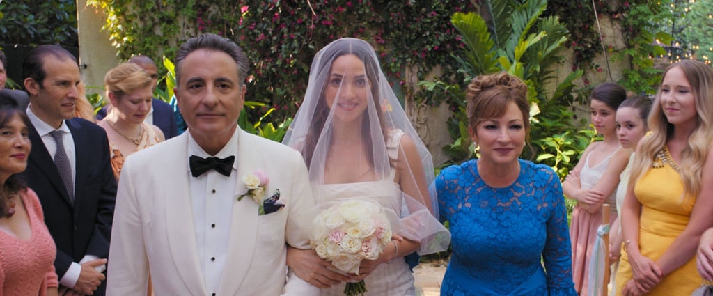 Der Brauteltern (Andy Garcia, Gloria Estefan) und die Braut (Adria Arjona).
