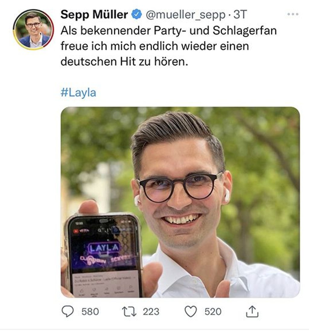 Sepp Müller ist ein Schlagerfan.