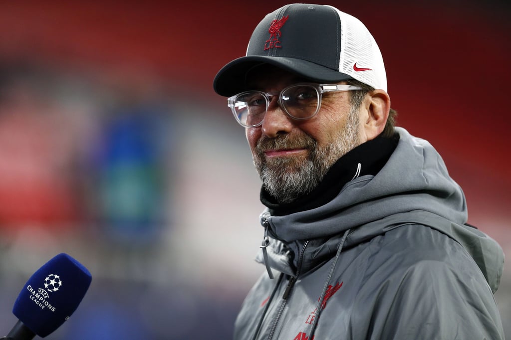 Jürgen Klopp nach dem 2:0-Sieg gegen RB Leipzig in Budapest im Jahr 2021.