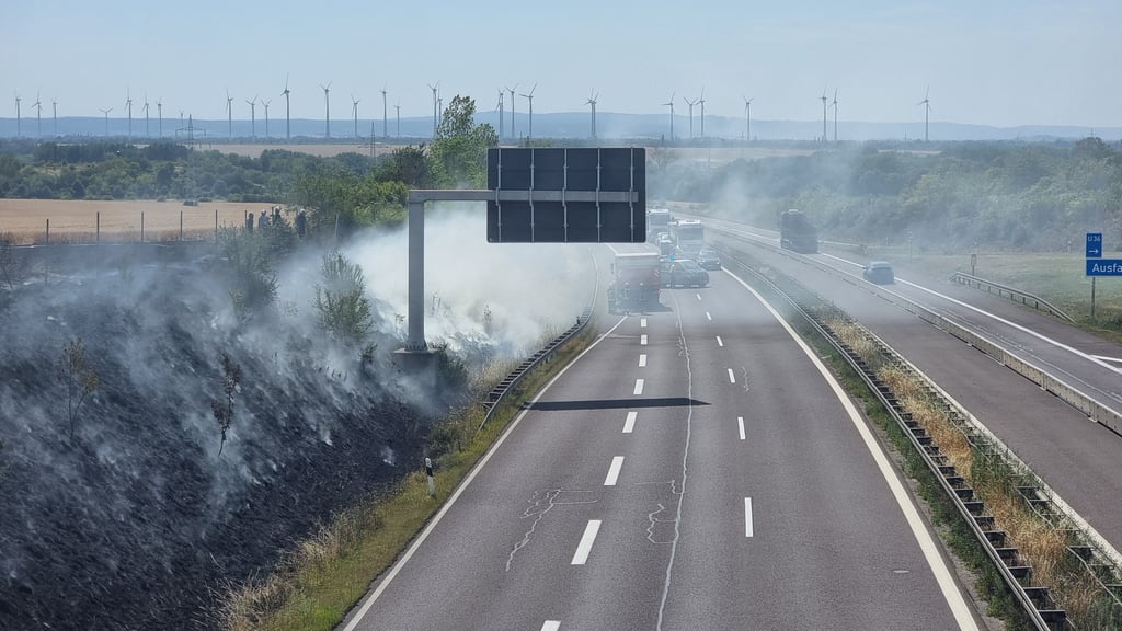 Böschungssbrand an der A36