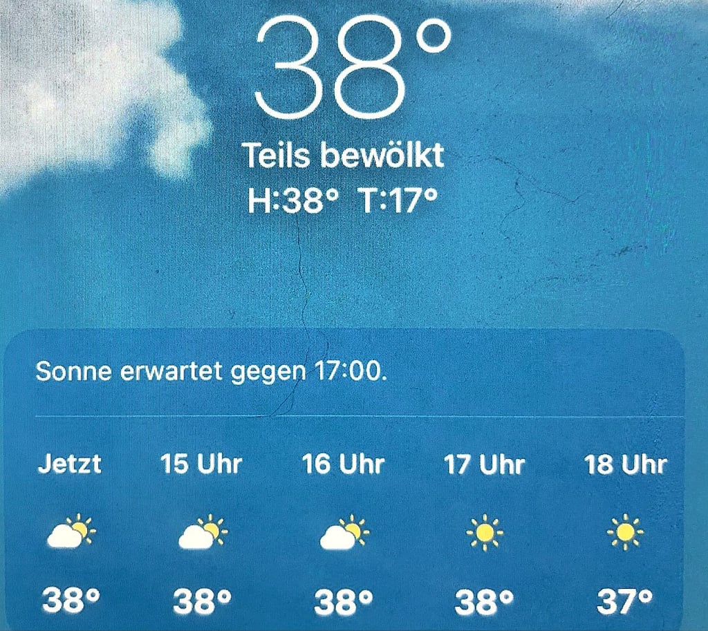 38 Grad im Schatten, das ist bisher Hitzerekord in diesem Jahr in Zeitz.