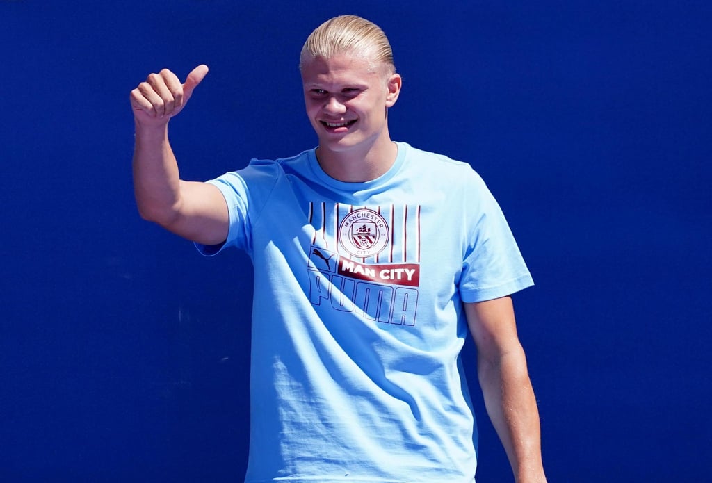 Star-Stürmer Haaland wird bei Manchester City wie zuvor bei Borussia Dortmund die Nummer 9 tragen.