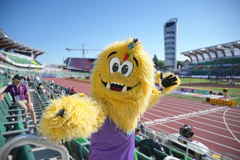 Das Maskottchen der Leichtathletik-WM in Eugene: Ein Bigfooot namens Legend.