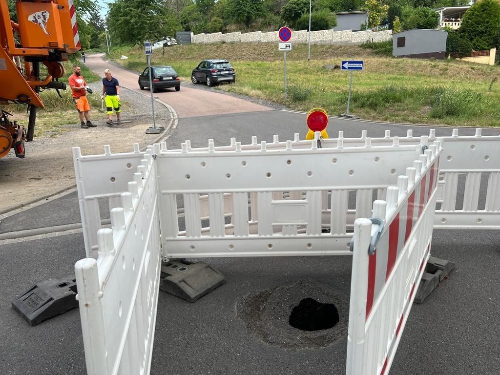 Das Loch in der Sanderslebener Straße in Hettstedt