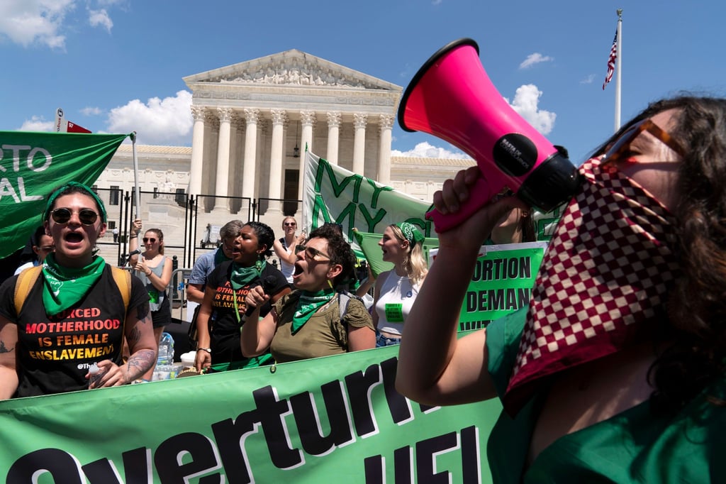 Befürworter des liberalen Abtreibungsrechts demonstrieren im Juni vor dem Obersten Gerichtshof in Washington.