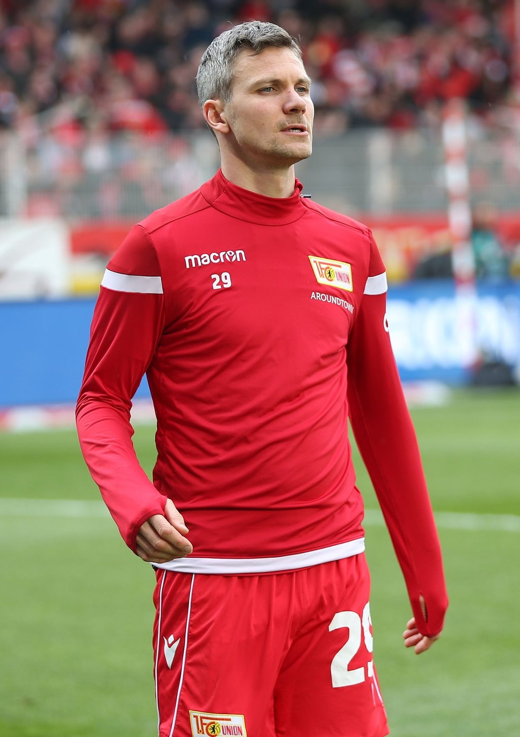 Ex-Union-Profi Michael Parensen im Stadion.