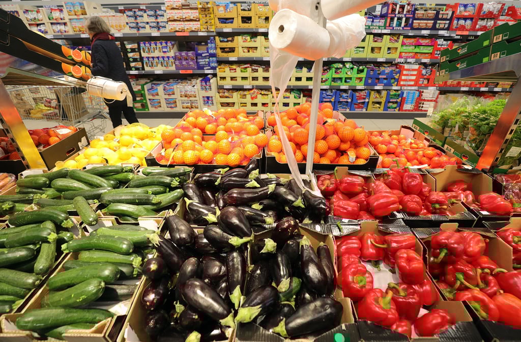 Blick in einen Supermarkt.